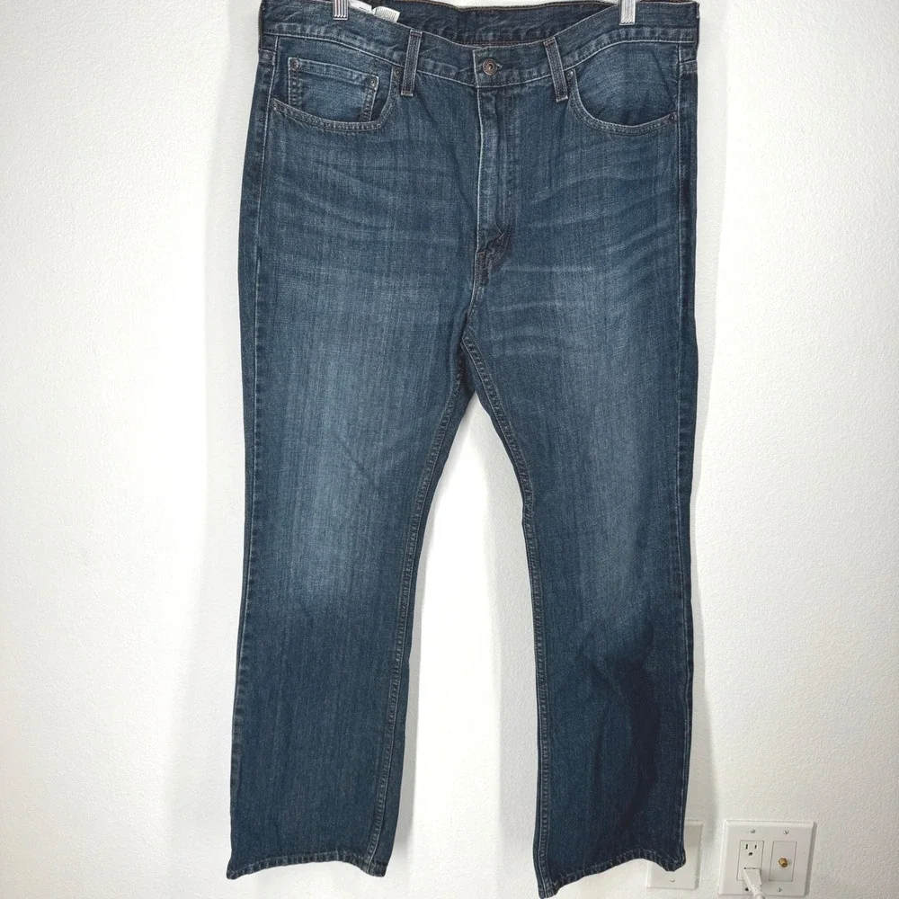 Levis 527 Slim Bootcut Jeans Mens 38x32 Blue Denim‎ Pants 527-0511